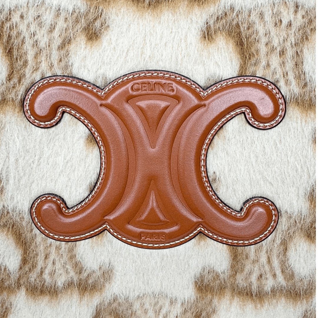 Celine Mohair Triomphe Cabas Thais Bag