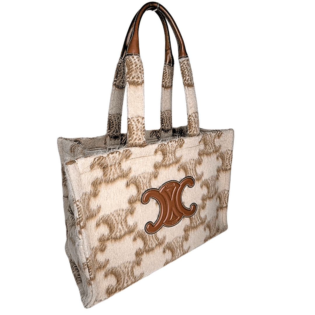 Celine Mohair Triomphe Cabas Thais Bag
