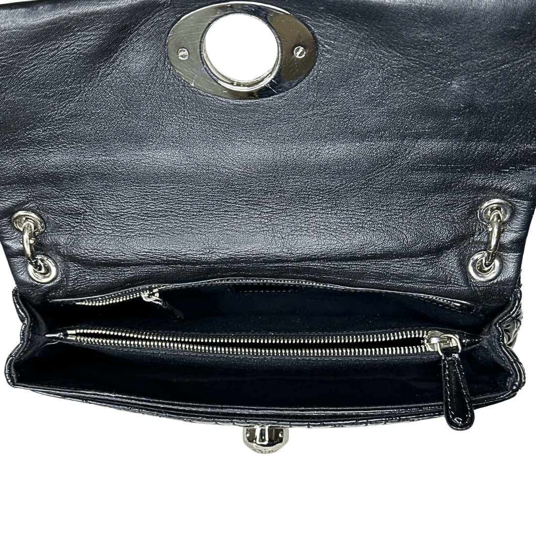 Christian Dior Patent Leather Vintage Cannage Rendezvous Bag