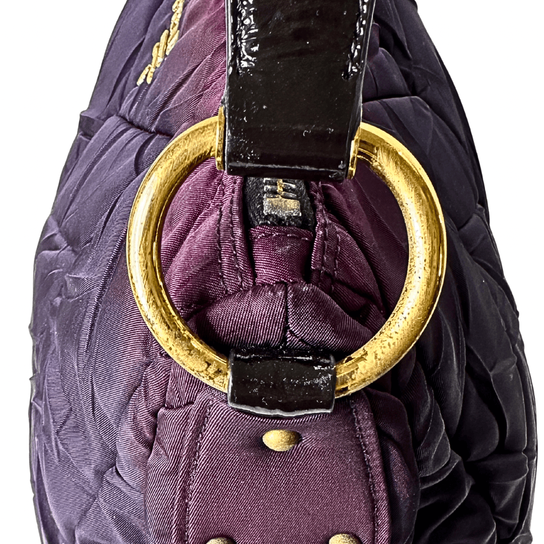 Prada Large Ombre Quilted Chevron Tessuto Zip Satchel