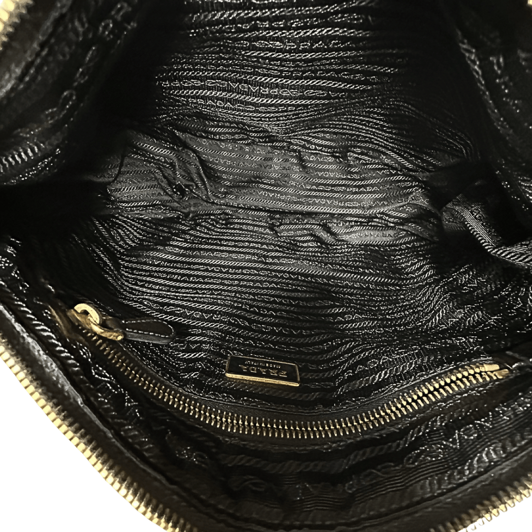 Prada Large Ombre Quilted Chevron Tessuto Zip Satchel