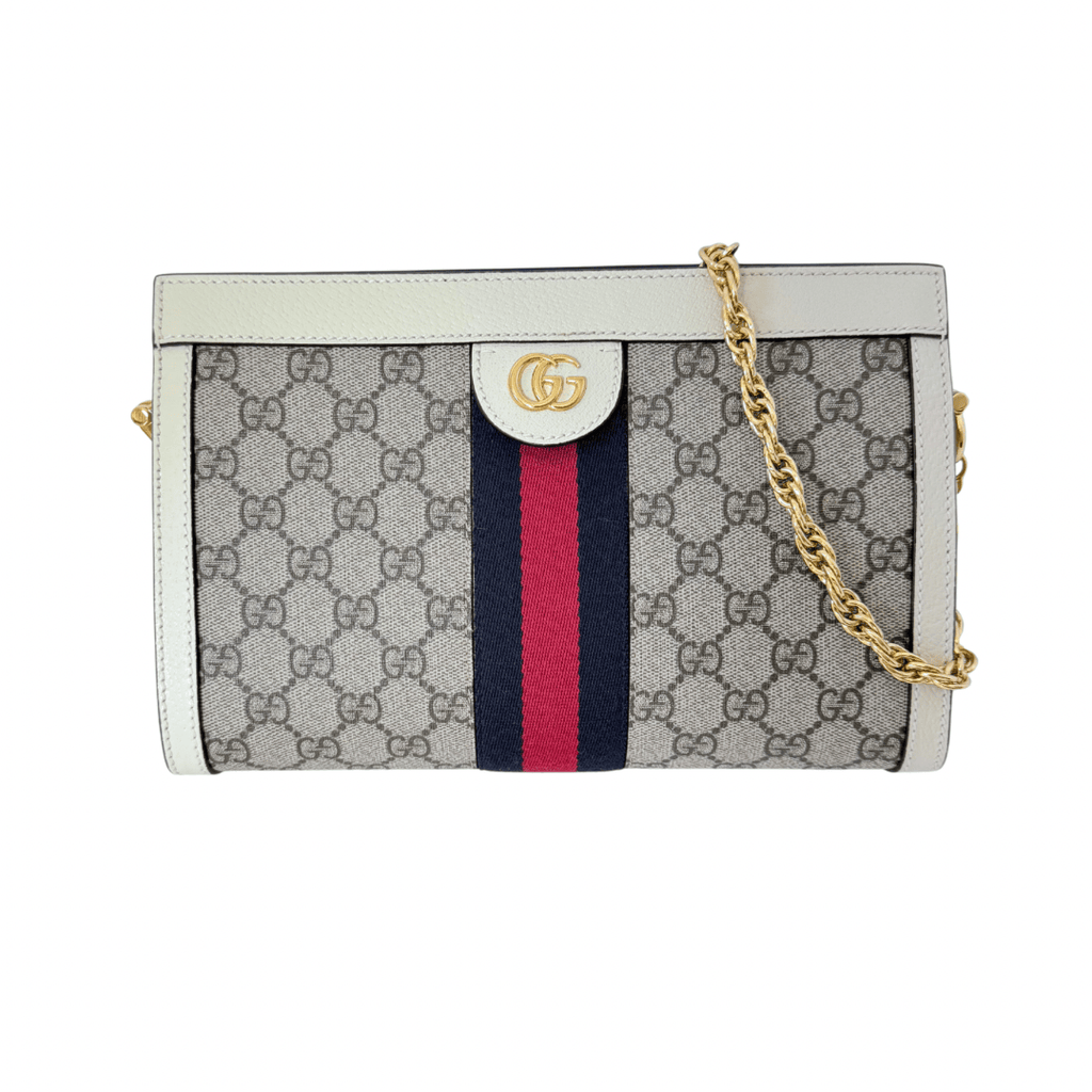 Gucci Small GG Ophidia Shoulder Bag White