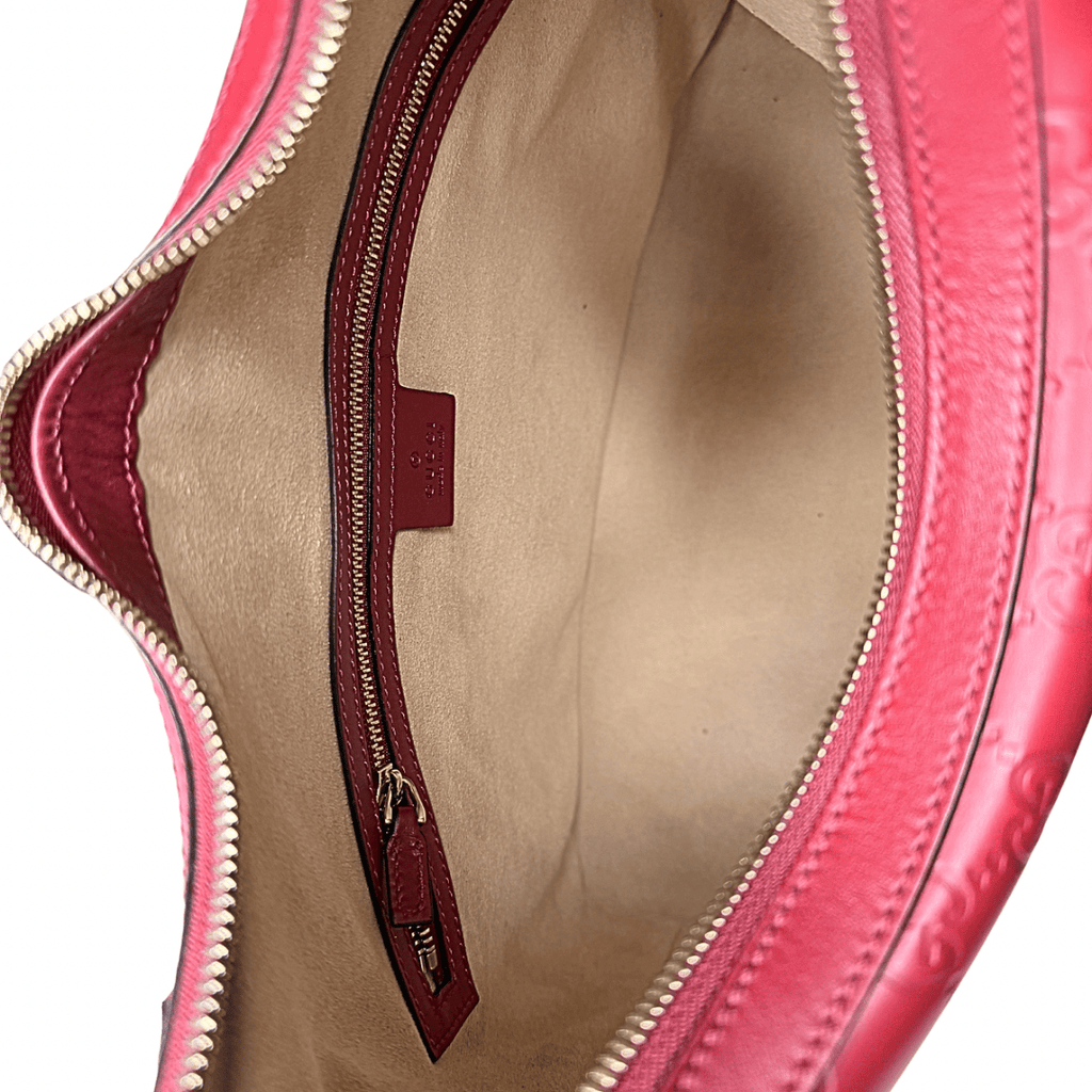 Gucci GG Signature Shoulder Hobo Bag