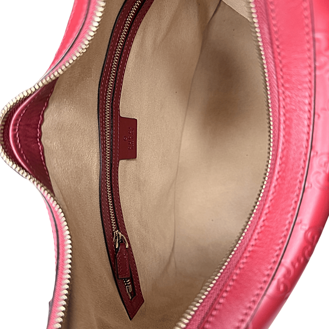 Gucci GG Signature Shoulder Hobo Bag