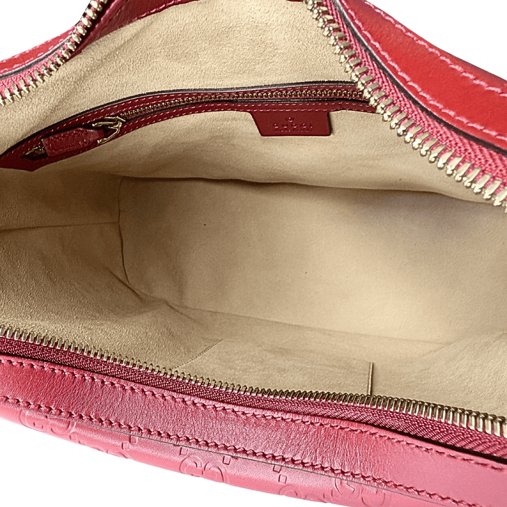 Gucci GG Signature Shoulder Hobo Bag