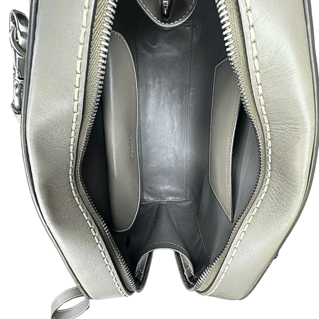 Prada Tricolor Vitello Leather Bauletto Satchel