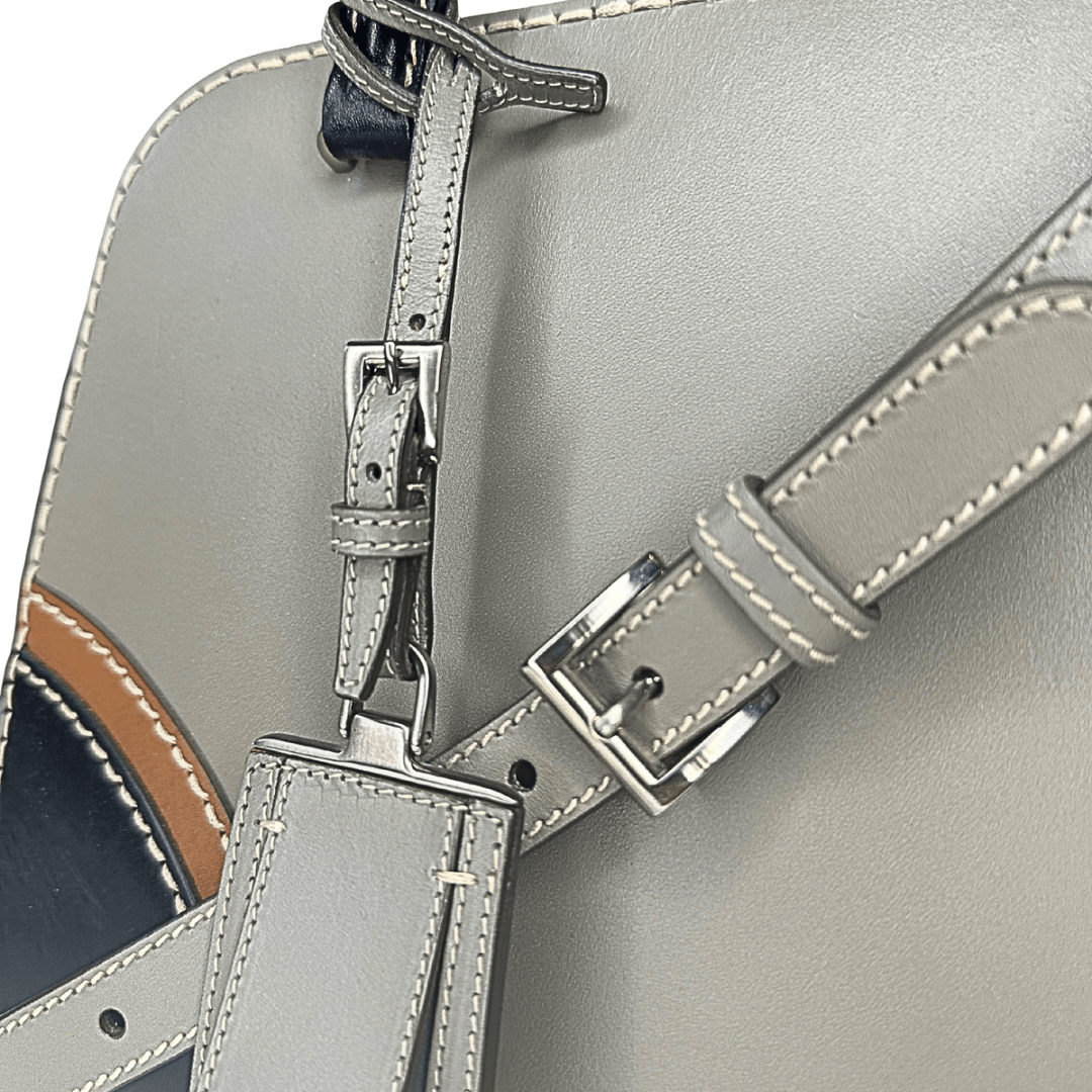 Prada Tricolor Vitello Leather Bauletto Satchel