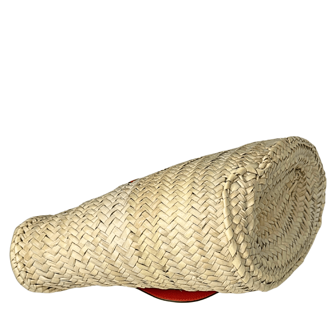 Chloe Medium Marcie Raffia Tote Orange