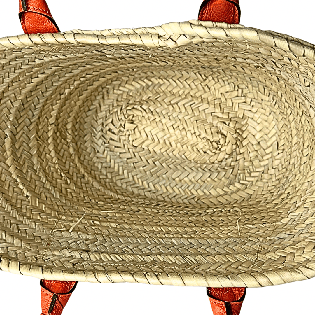 Chloe Medium Marcie Raffia Tote Orange