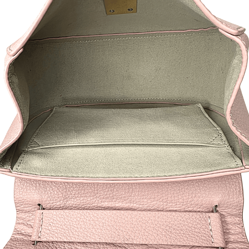 Chloe Leather Drew Crossbody Bag Pink