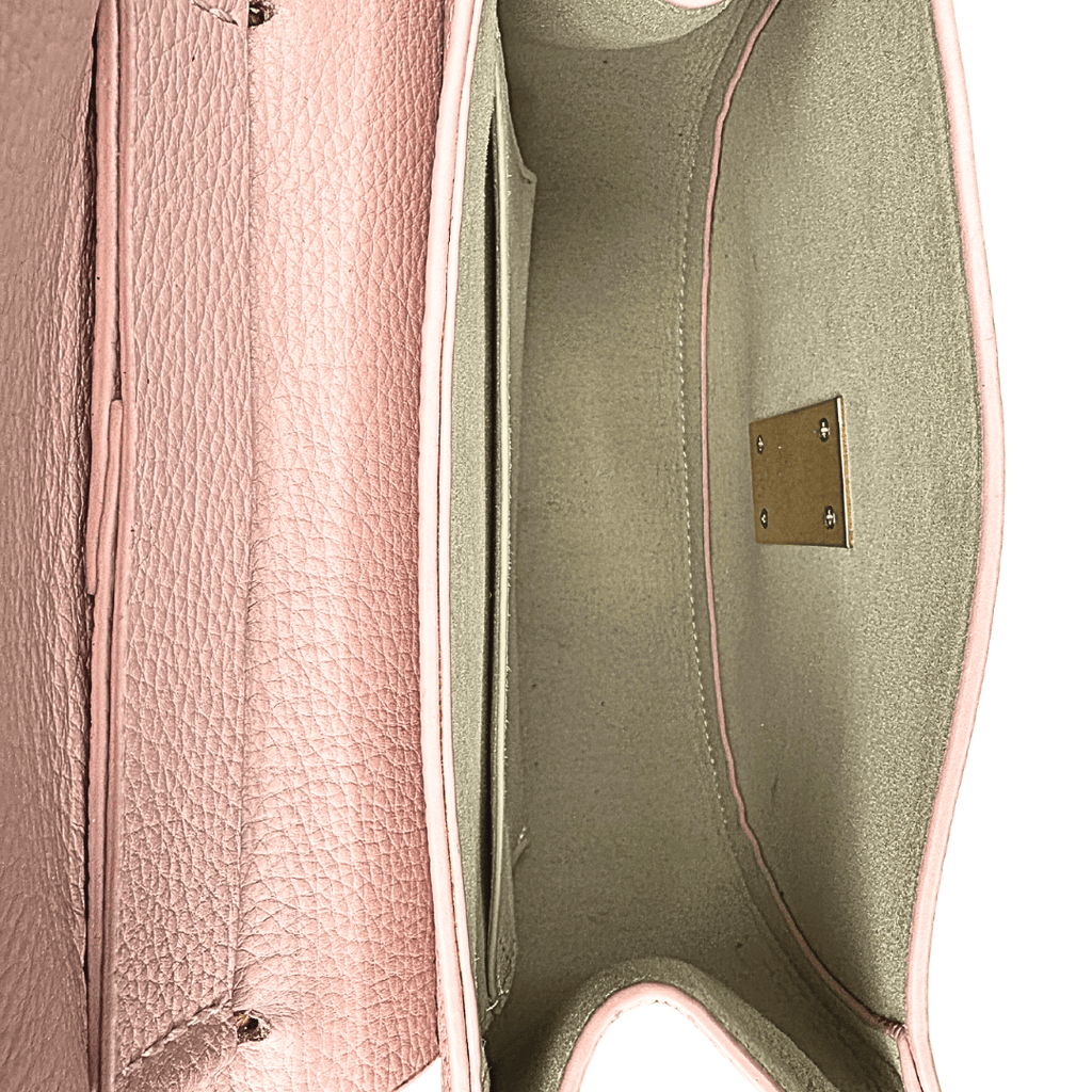 Chloe Leather Drew Crossbody Bag Pink