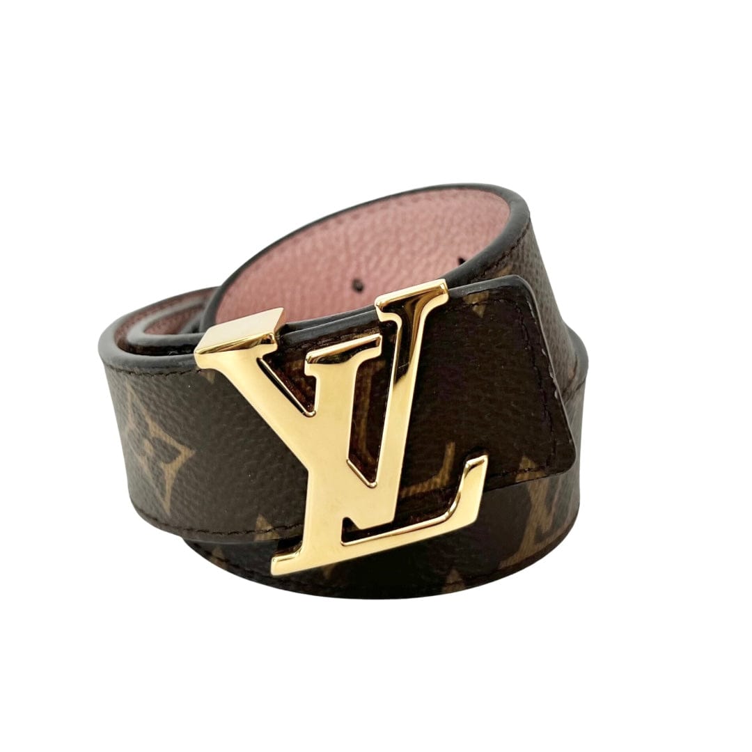 Louis Vuitton 30MM Monogram & Pink Reversible Initiales Belt Size 80/32