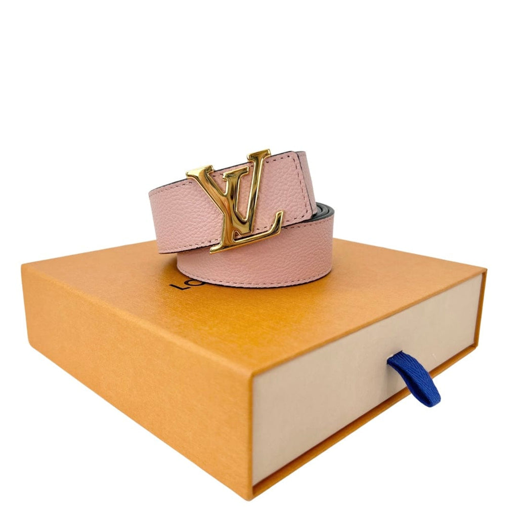 Louis Vuitton 30MM Monogram & Pink Reversible Initiales Belt Size 80/32