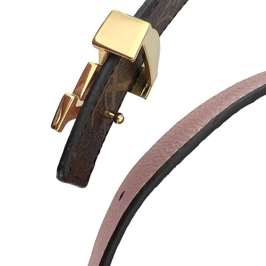Louis Vuitton 30MM Monogram & Pink Reversible Initiales Belt Size 80/32