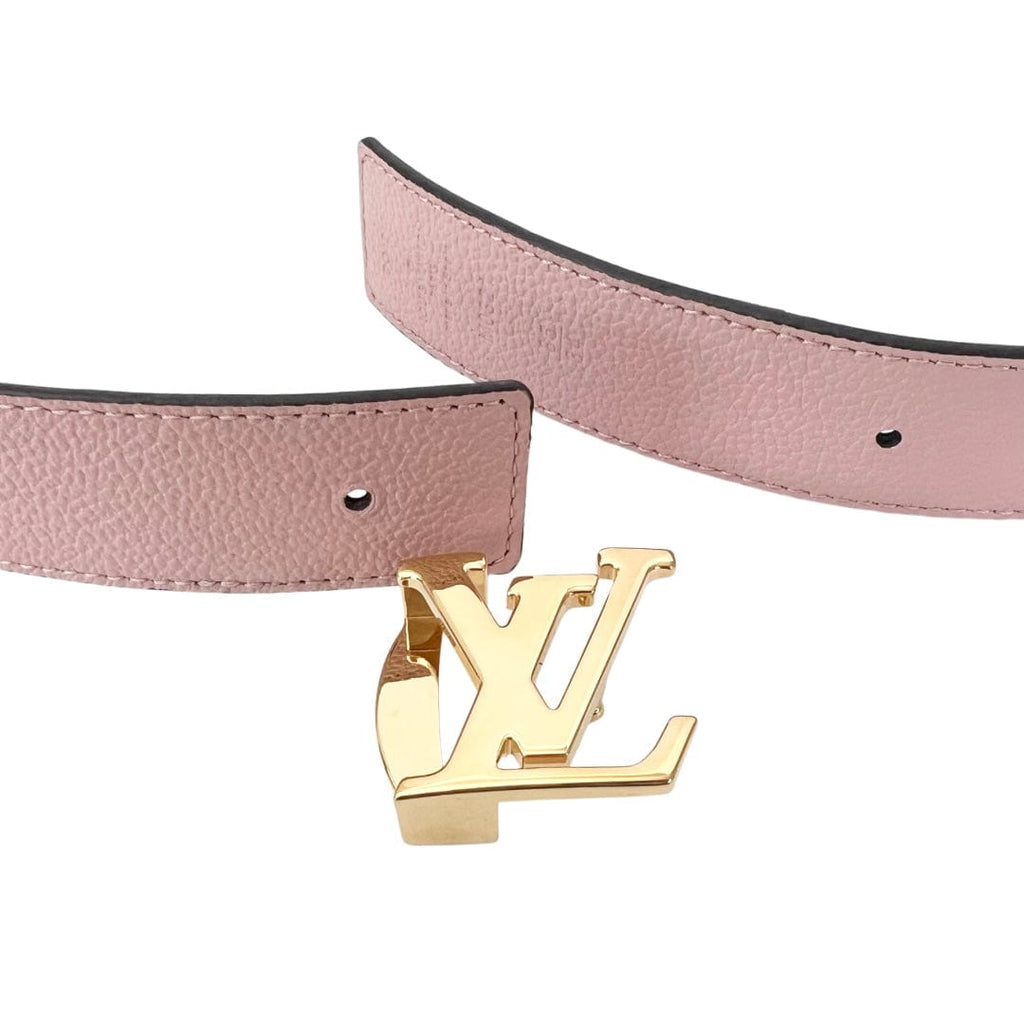 Louis Vuitton 30MM Monogram & Pink Reversible Initiales Belt Size 80/32