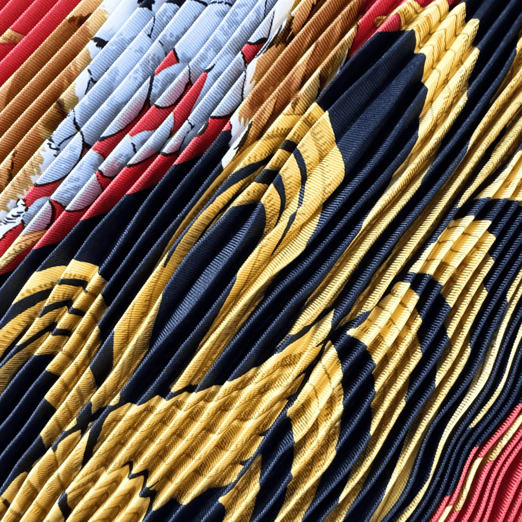 Hermes Silk Tigre Royal Plisse Scarf