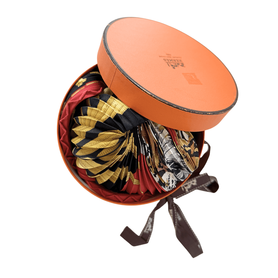 Hermes Silk Tigre Royal Plisse Scarf