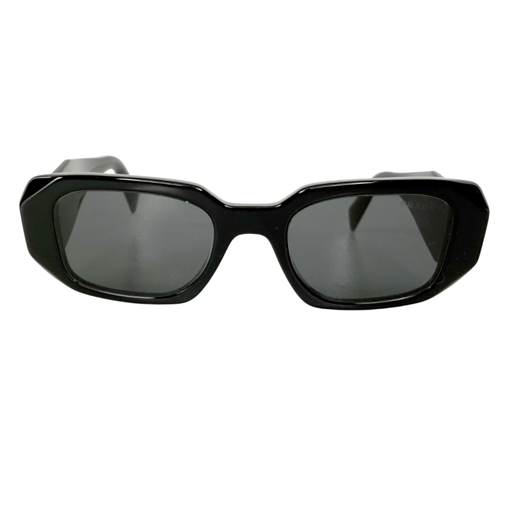 Prada Black Rectangle Sunglasses SPR 17W