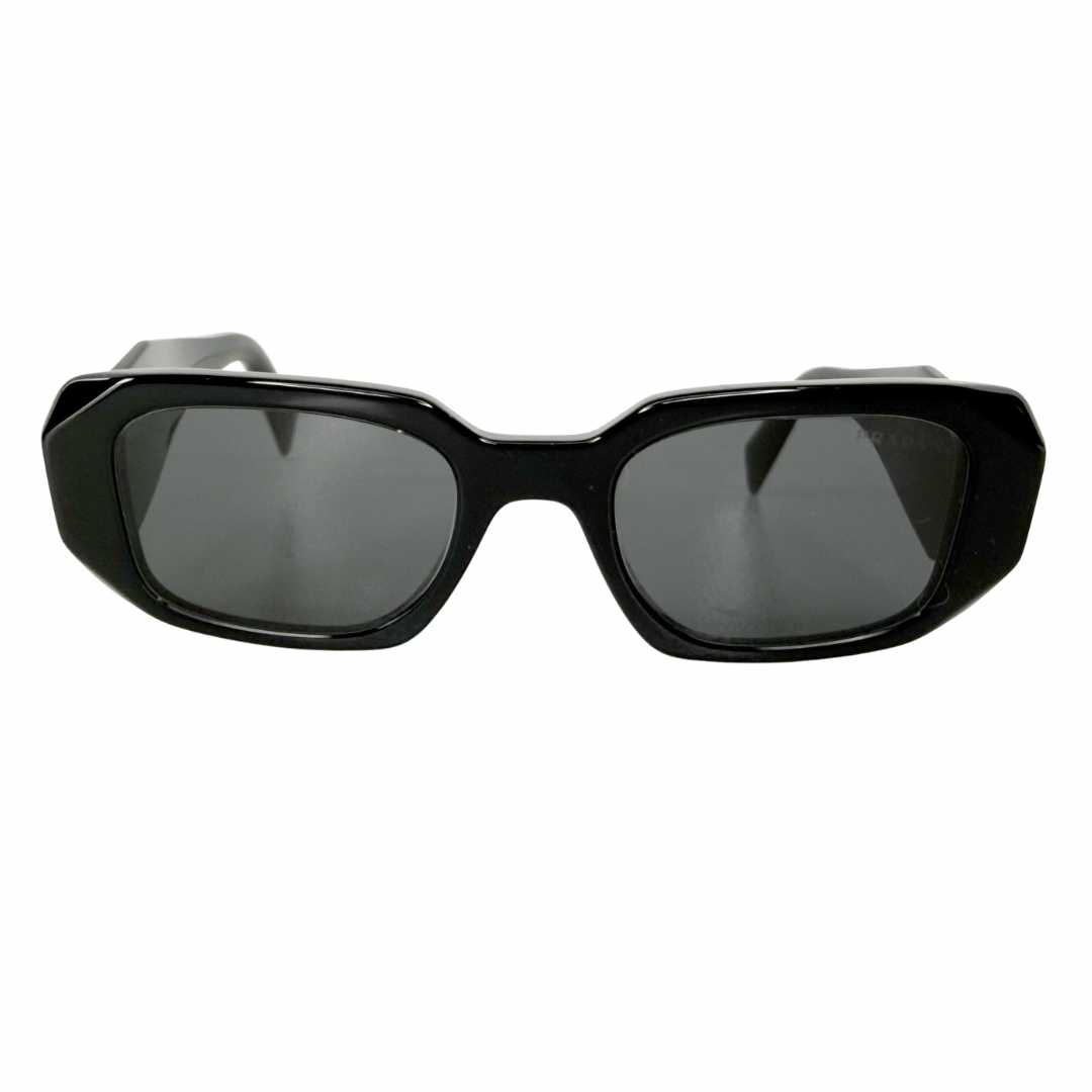 Prada Black Rectangle Sunglasses SPR 17W