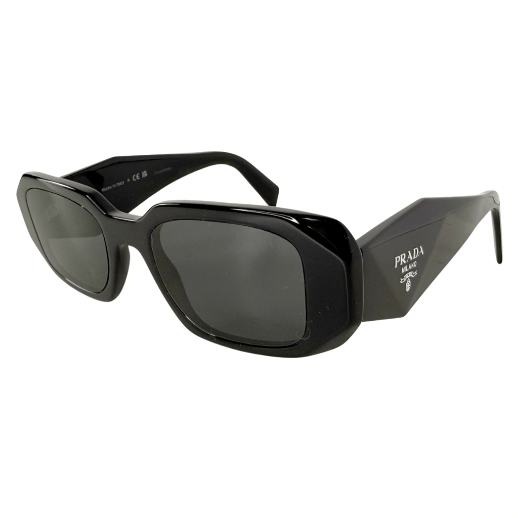 Prada Black Rectangle Sunglasses SPR 17W