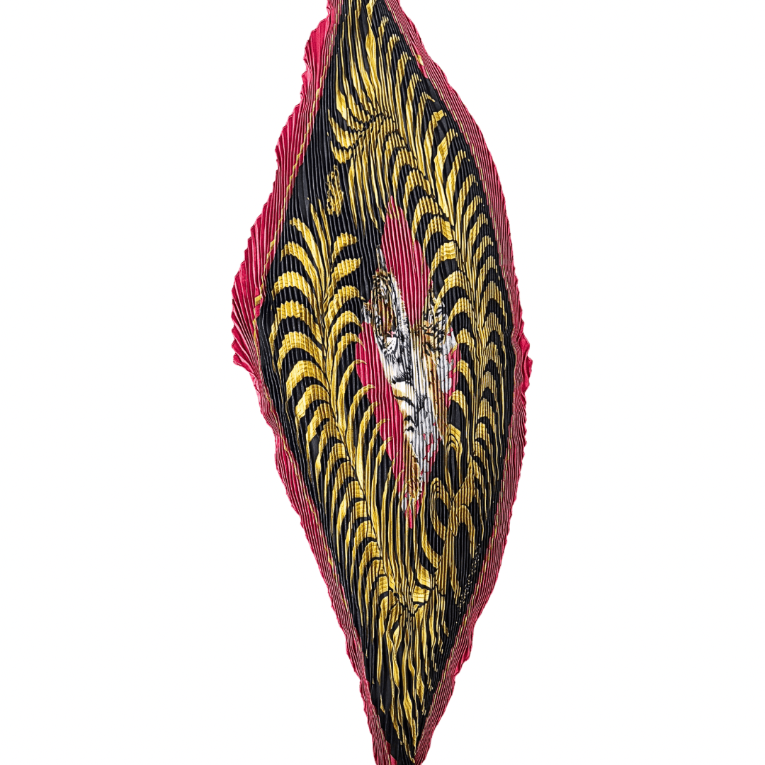 Hermes Silk Tigre Royal Plisse Scarf