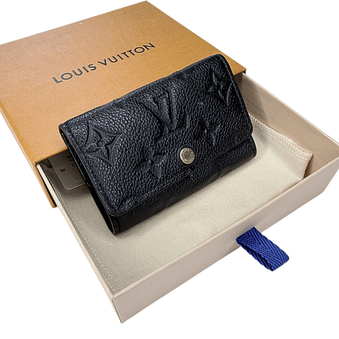 Louis Vuitton Monogram Black Empreinte 6 Key Holder
