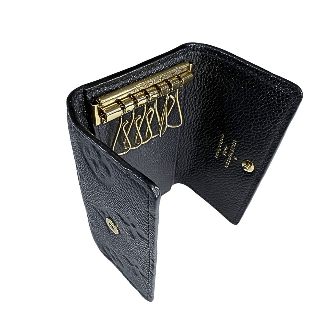 Louis Vuitton Monogram Black Empreinte 6 Key Holder