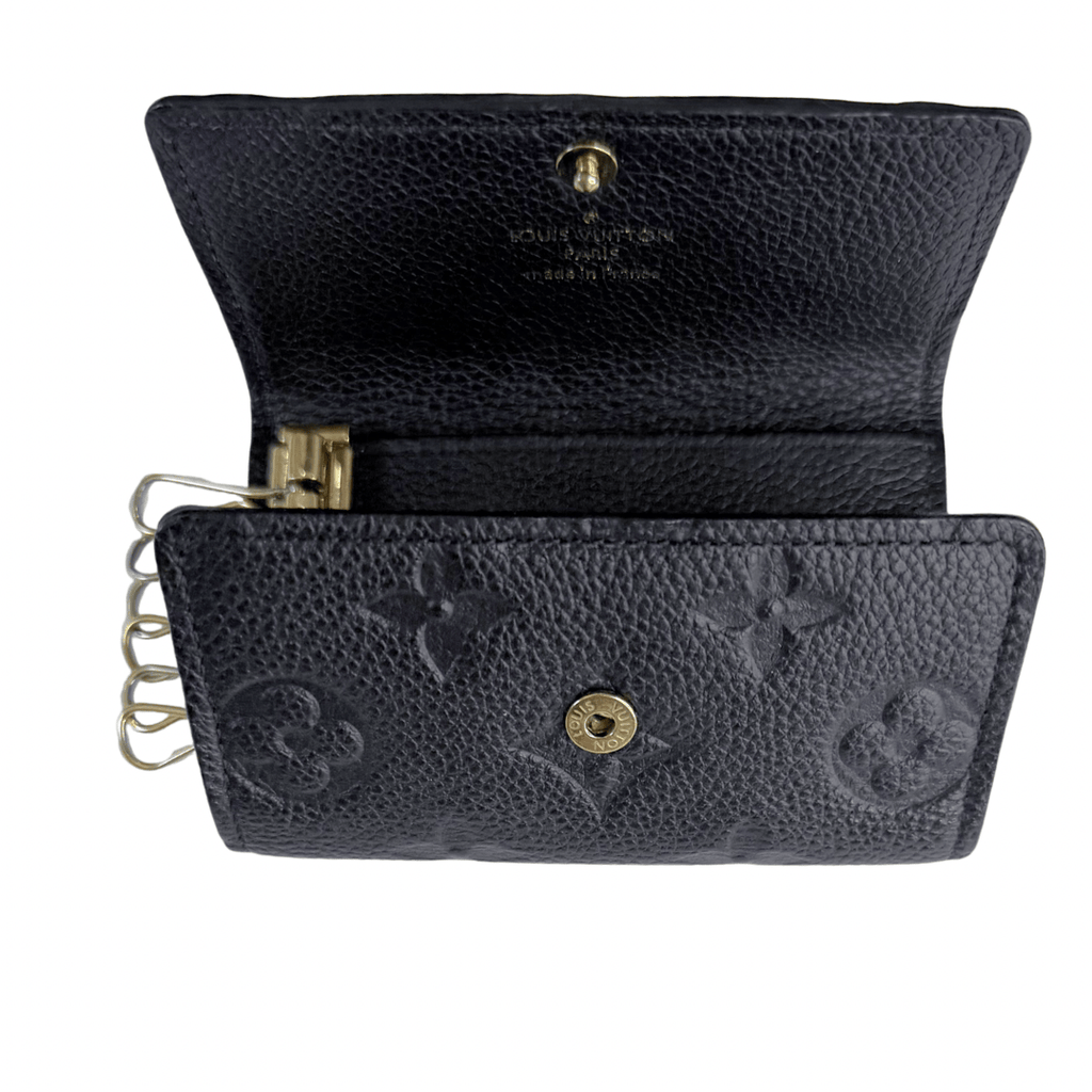 Louis Vuitton Monogram Black Empreinte 6 Key Holder