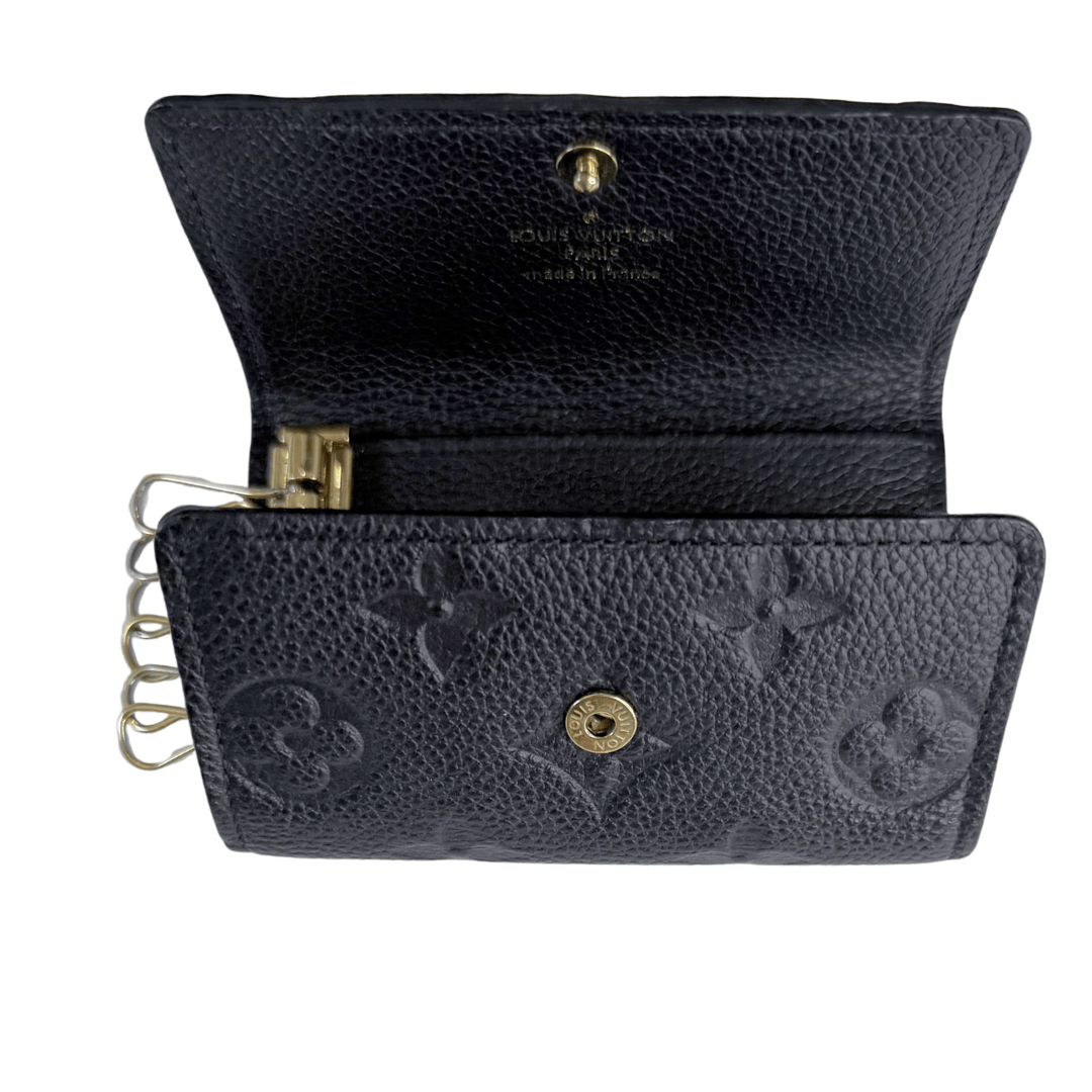 Louis Vuitton Monogram Black Empreinte 6 Key Holder