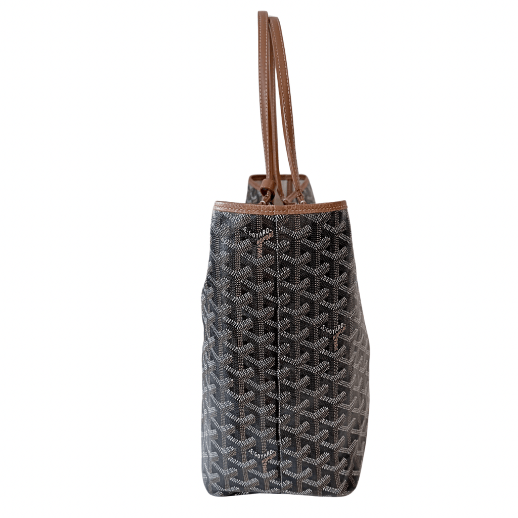 Goyard Goyardine Black Saint Louis PM w/ Pouch