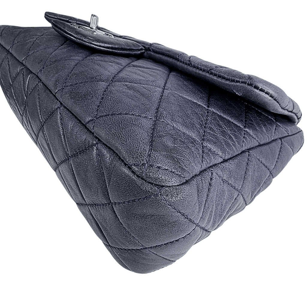 Chanel Navy Single Classic Flap Jumbo
