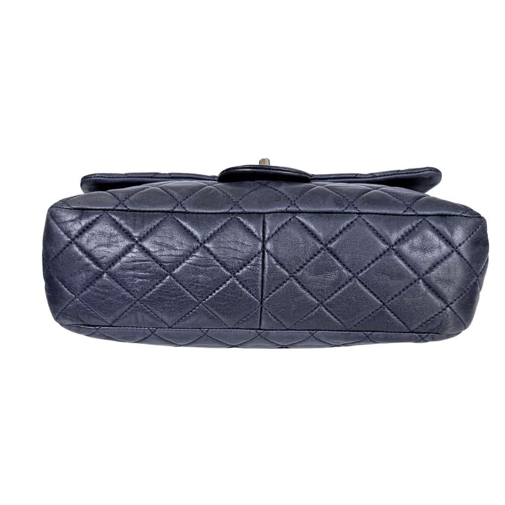 Chanel Navy Single Classic Flap Jumbo
