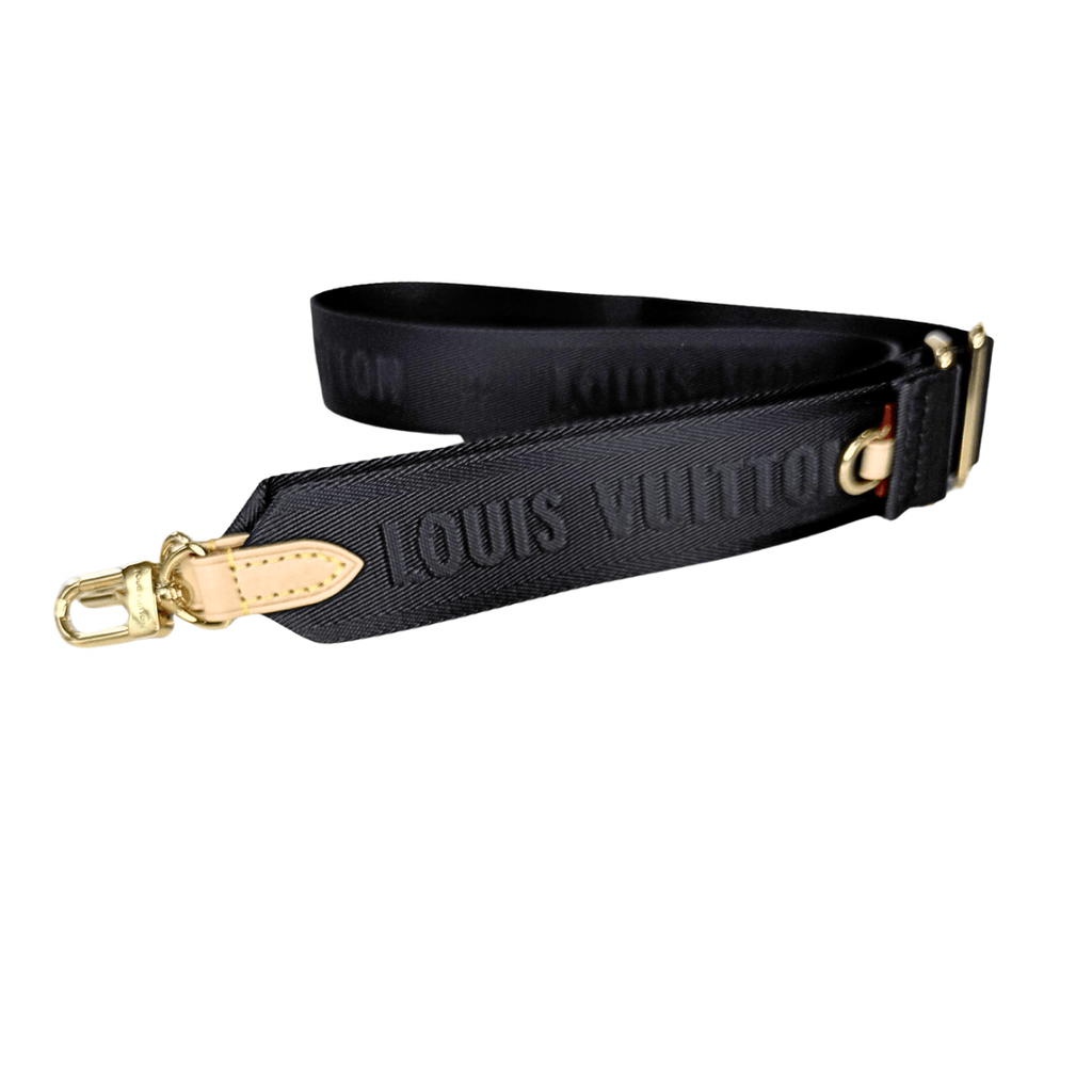 Louis Vuitton Black Logo Jacquard Bandouliére Strap