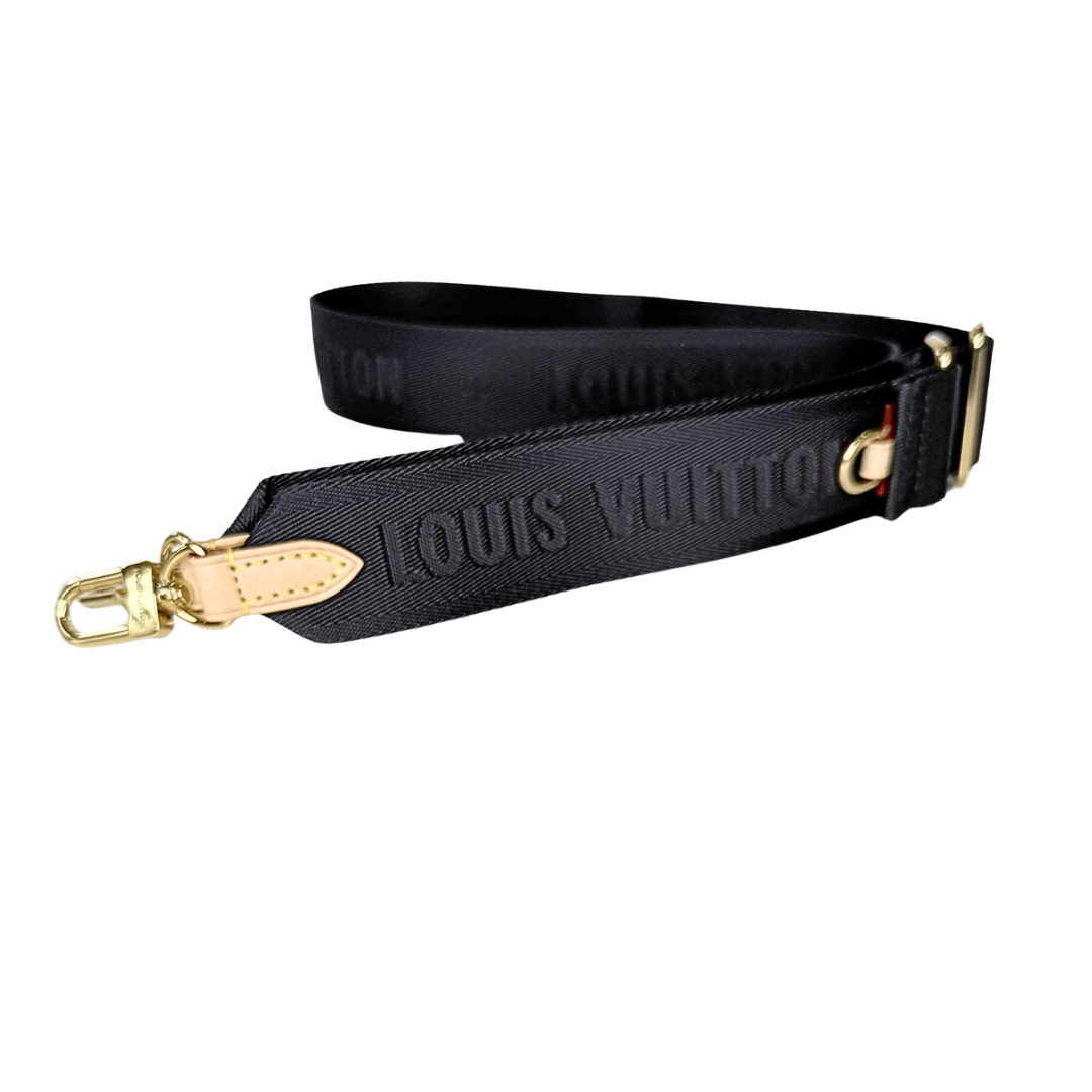 Louis Vuitton Black Logo Jacquard Bandouliére Strap