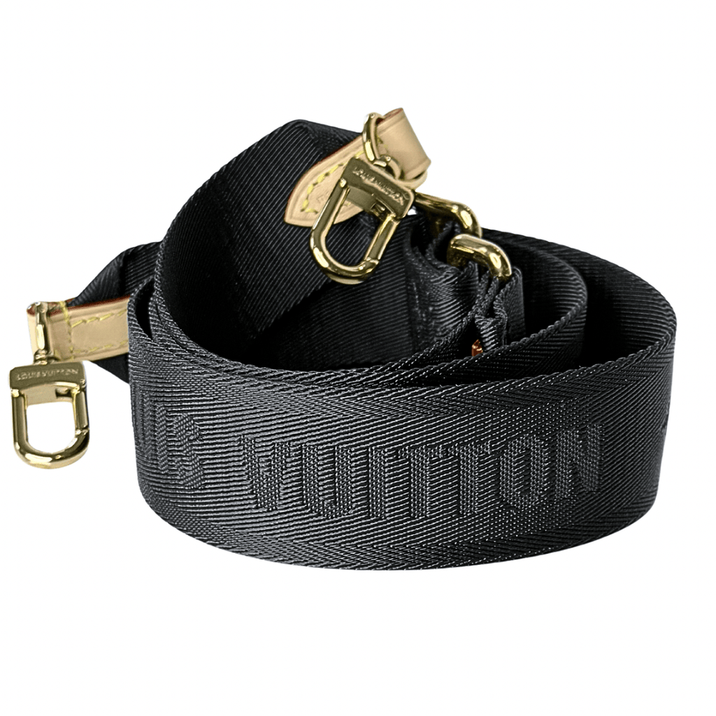 Louis Vuitton Black Logo Jacquard Bandouliére Strap