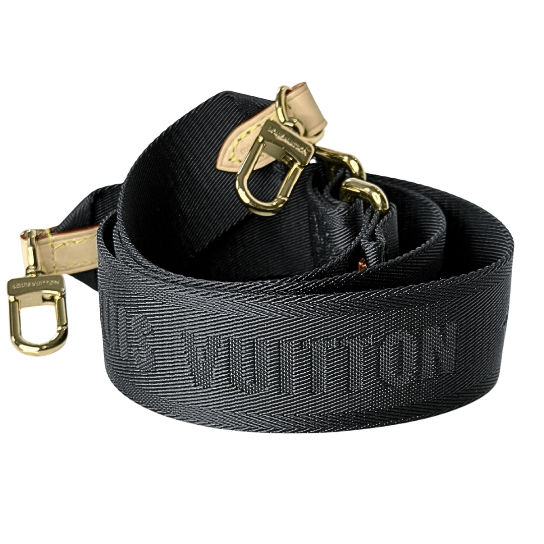 Louis Vuitton Black Logo Jacquard Bandouliére Strap