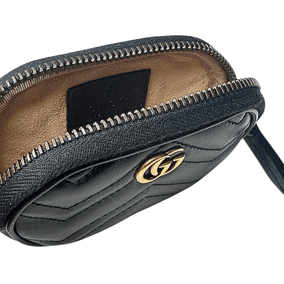 Gucci Matelasse Marmont Zip Key Pouch
