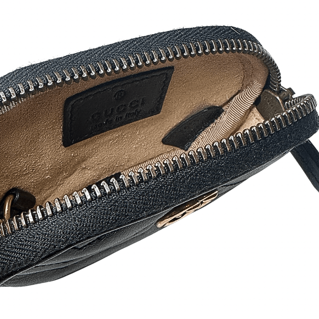 Gucci Matelasse Marmont Zip Key Pouch