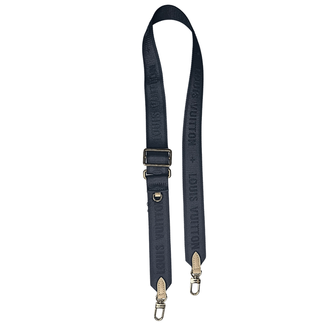Louis Vuitton Black Logo Jacquard Bandouliére Strap