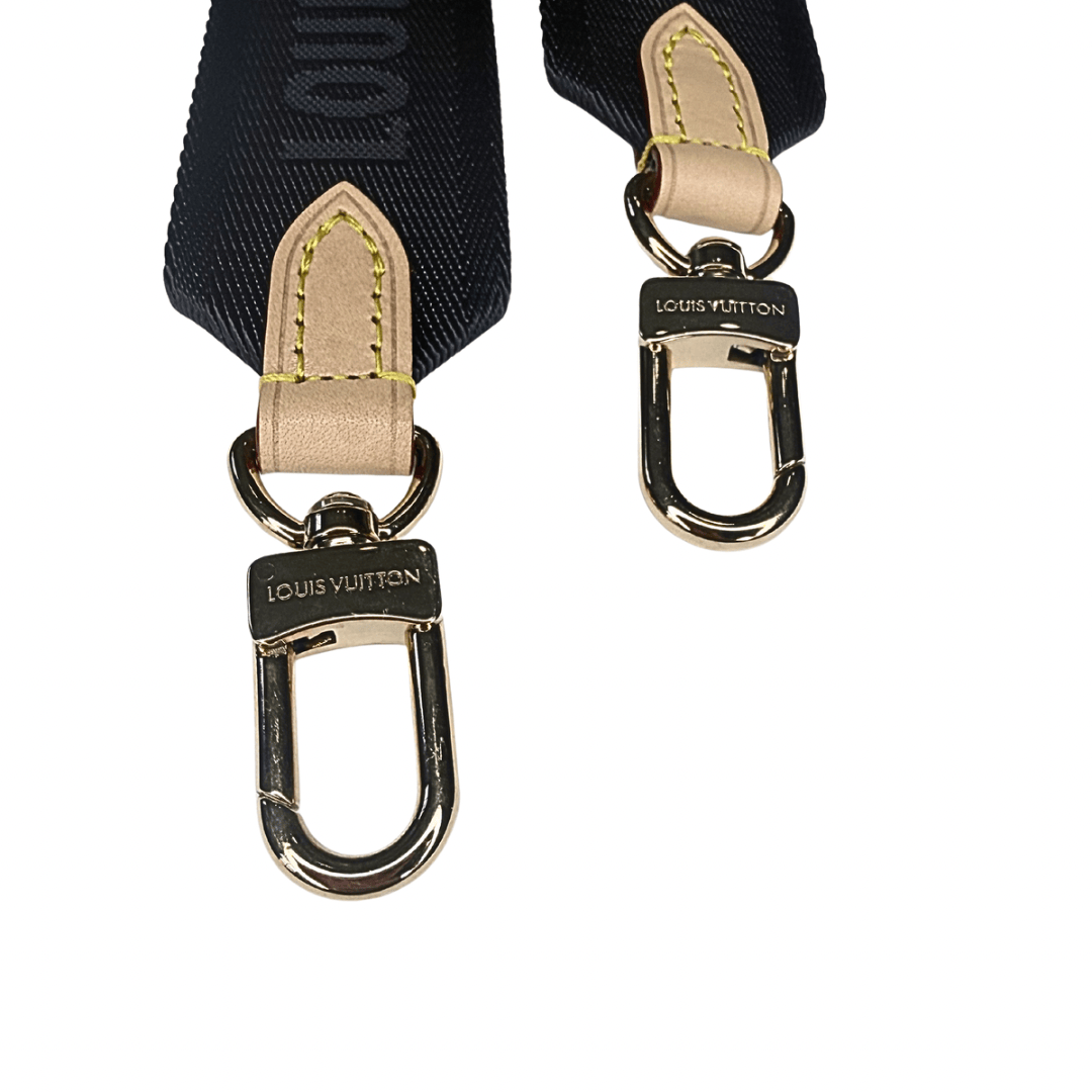 Louis Vuitton Black Logo Jacquard Bandouliére Strap