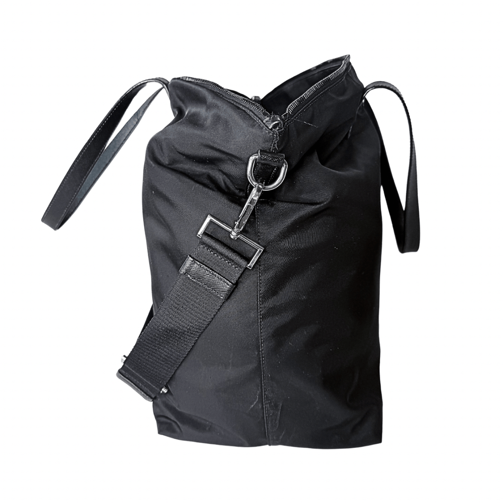 Prada Large Tessuto Zip Top Convertible Duffle Bag