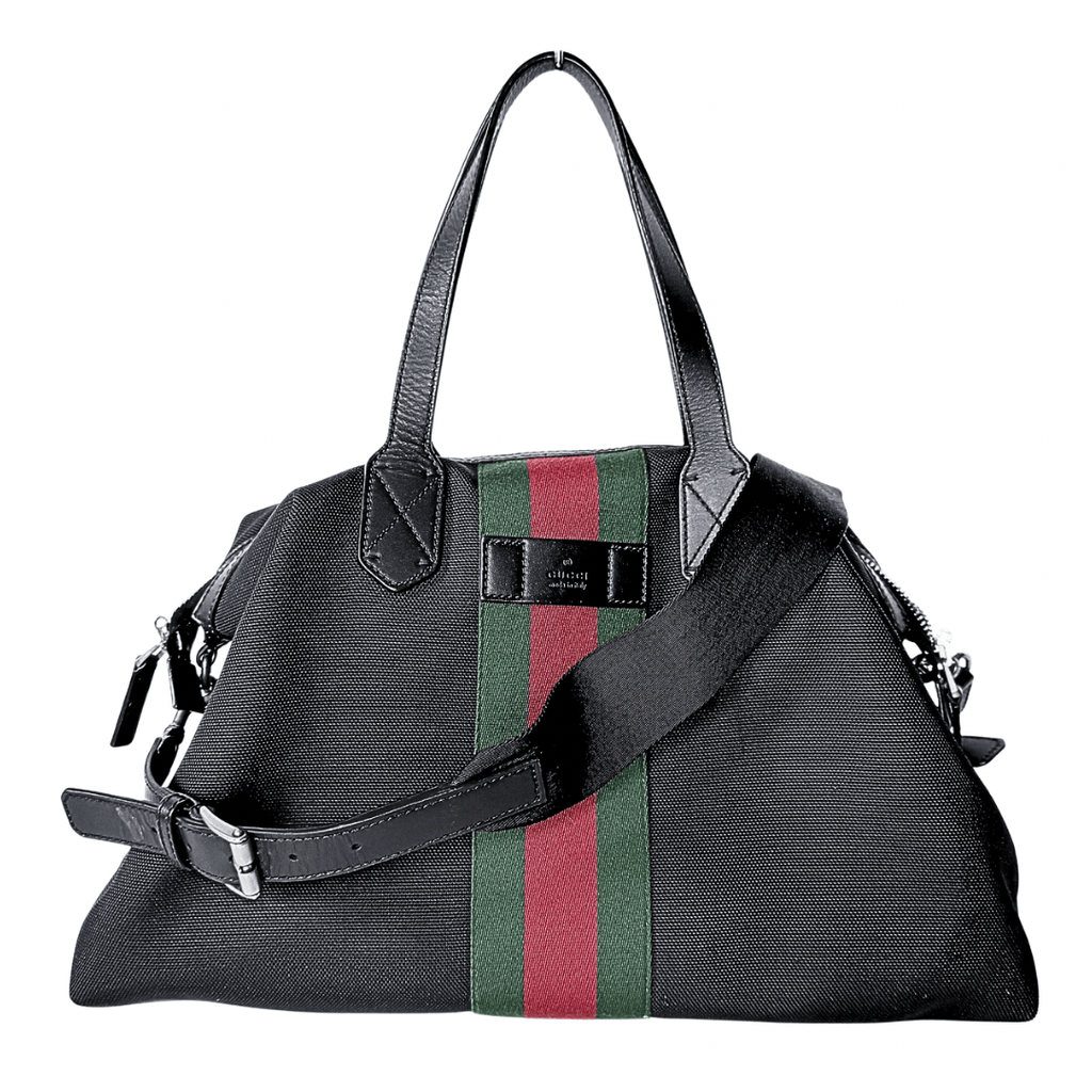 Gucci Black Techno Canvas Tote