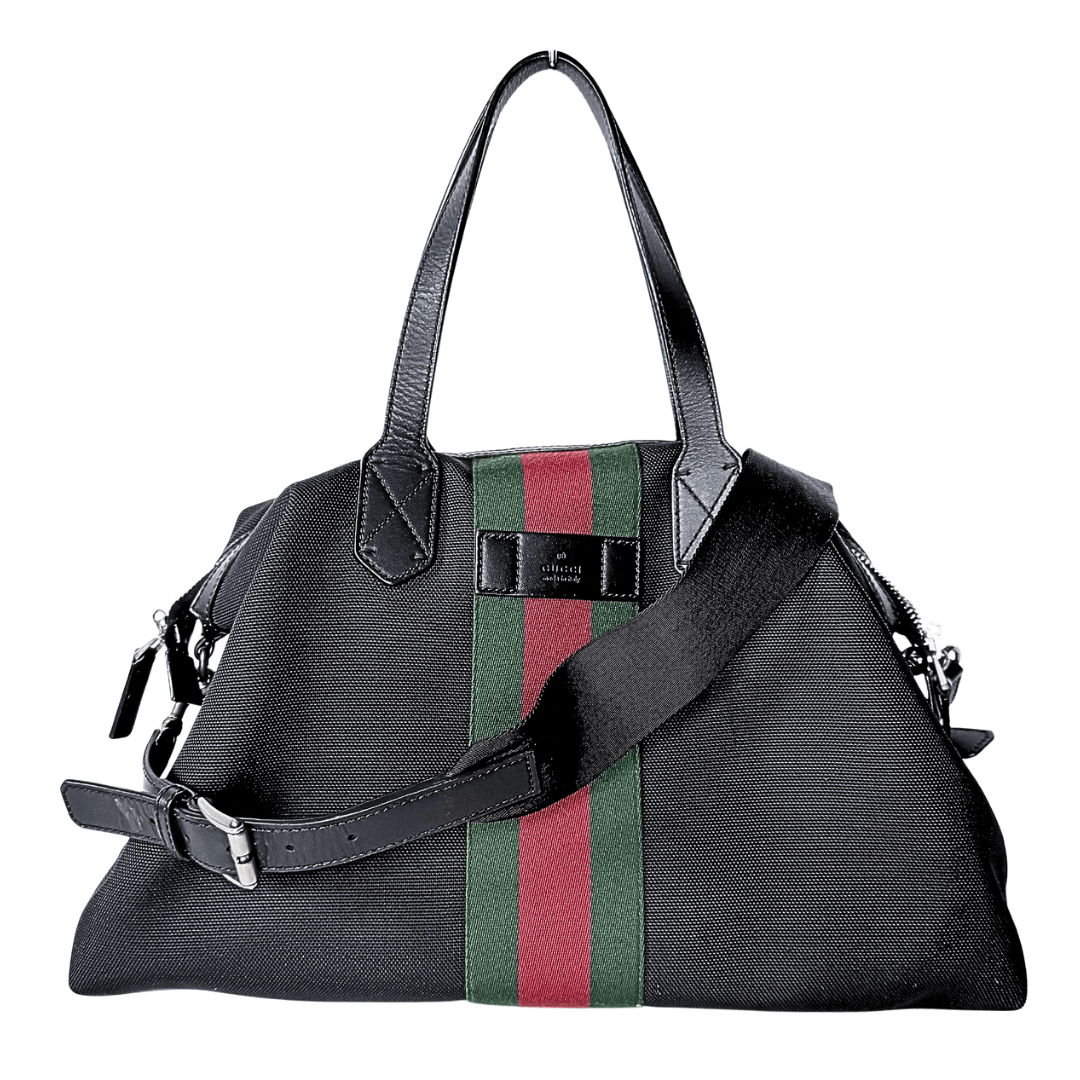 Gucci Black Techno Canvas Tote