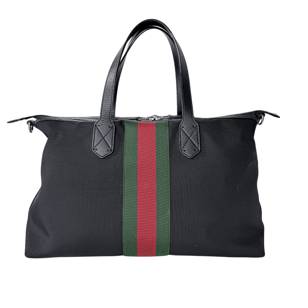 Gucci Black Techno Canvas Tote