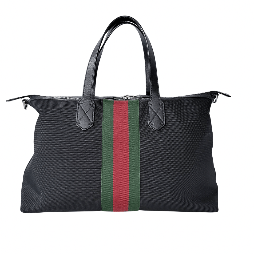 Gucci Black Techno Canvas Tote