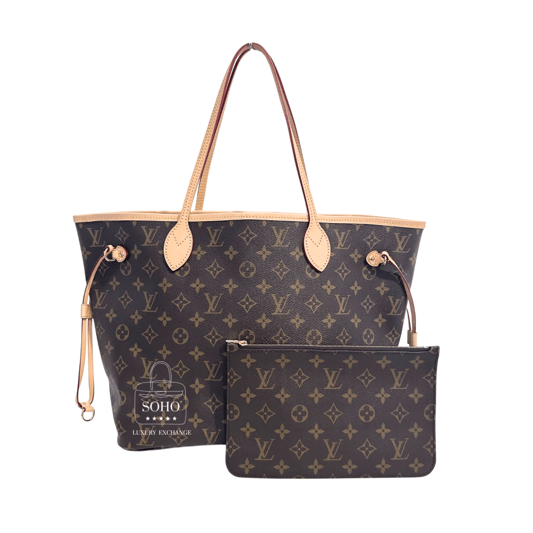 Louis Vuitton Monogram Neverfull MM & Pouch