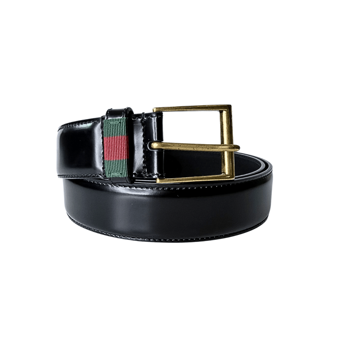 Gucci Web Leather Belt 100/40