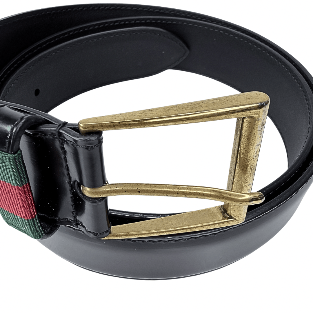 Gucci Web Leather Belt 100/40