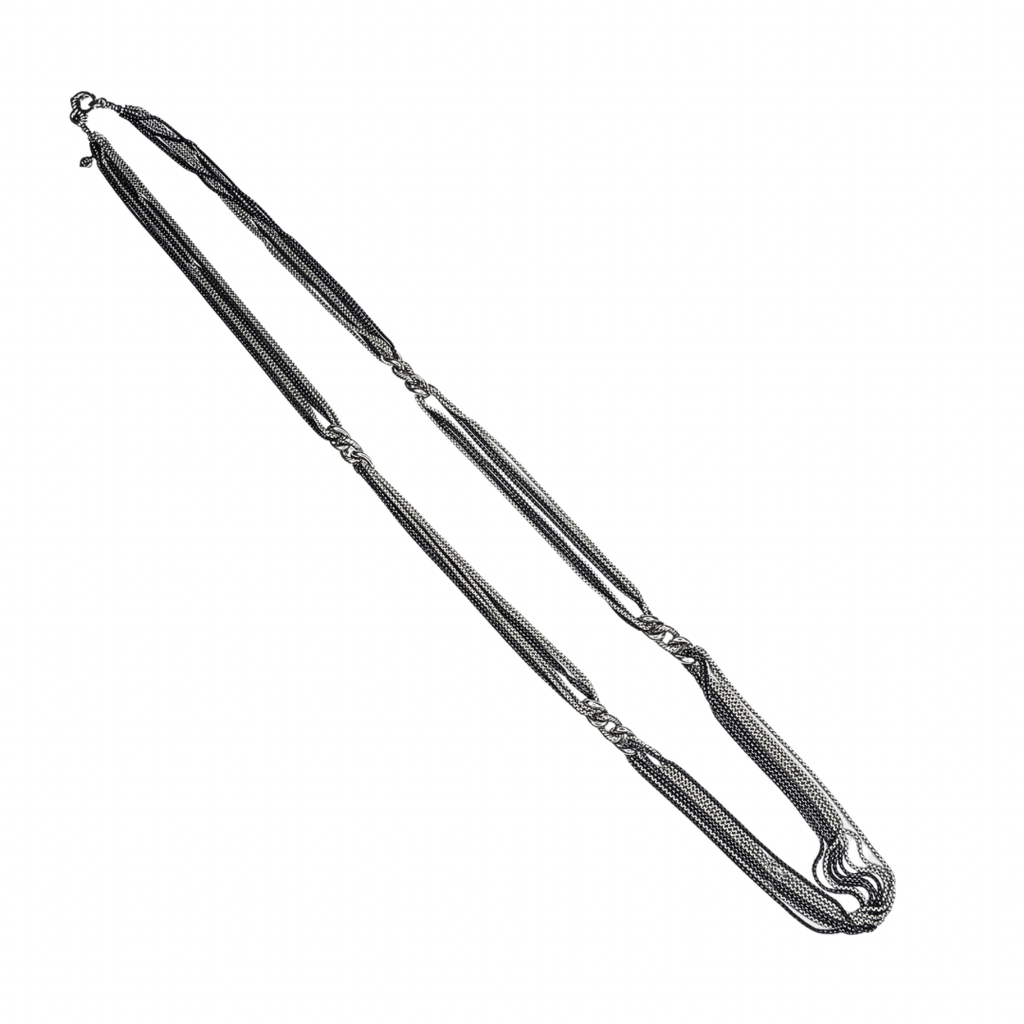 David Yurman Pave Diamond Ball Station Multi Strand Necklace