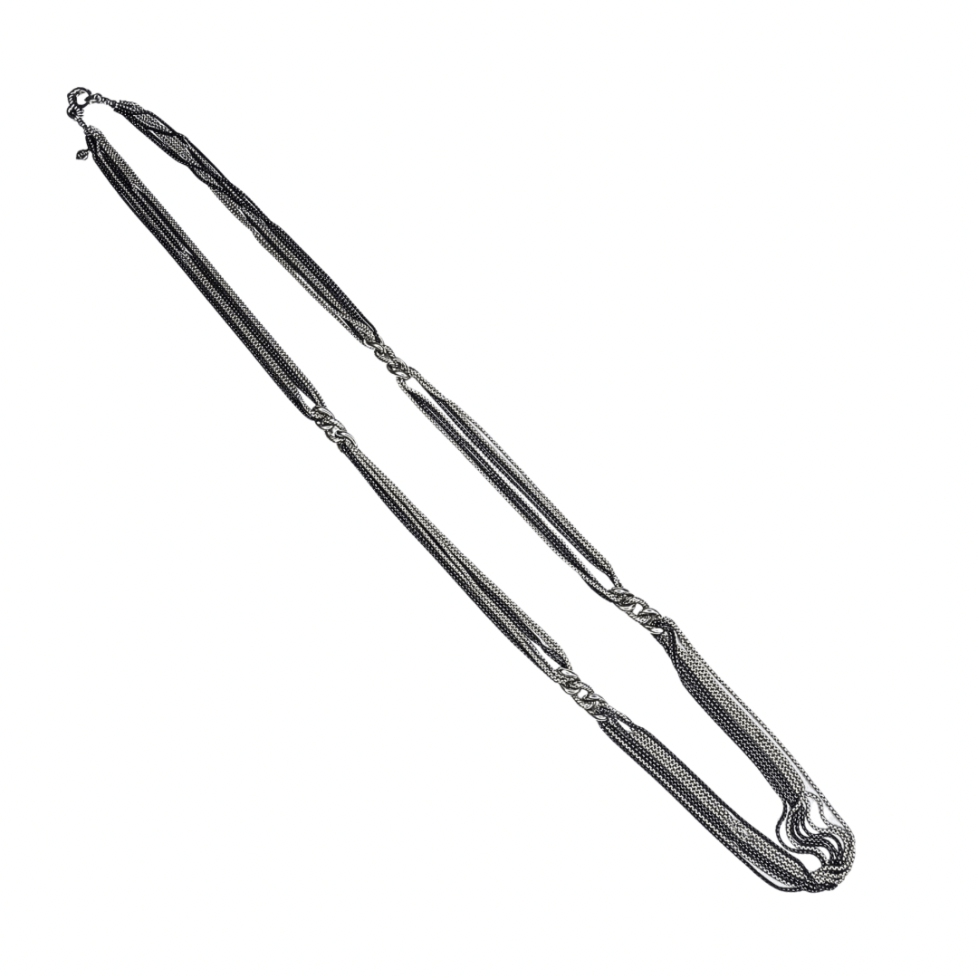 David Yurman Pave Diamond Ball Station Multi Strand Necklace